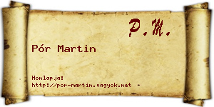Pór Martin névjegykártya
