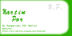 martin por business card